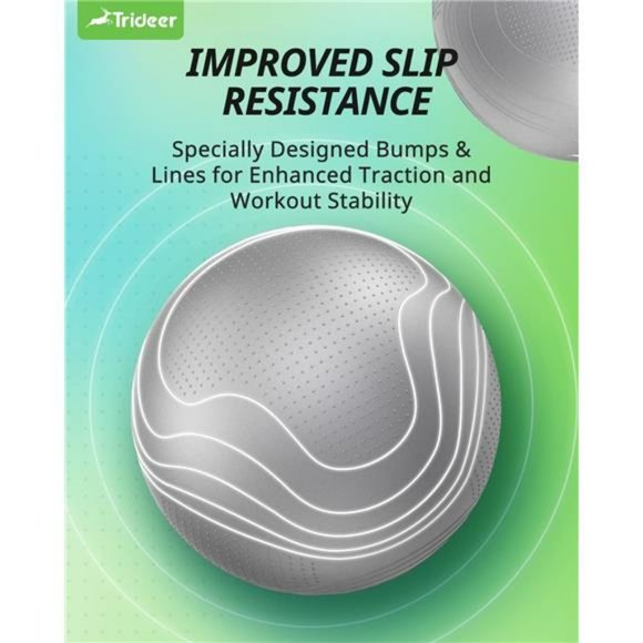 Exercise Ball Yoga Ball - Non-Slip Bumps & Lines Designed Exercise ball - Picture 2 of 7